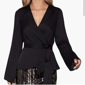 NWOT BCBG MAXAZRIA BLACK Long Sleeve Blouse